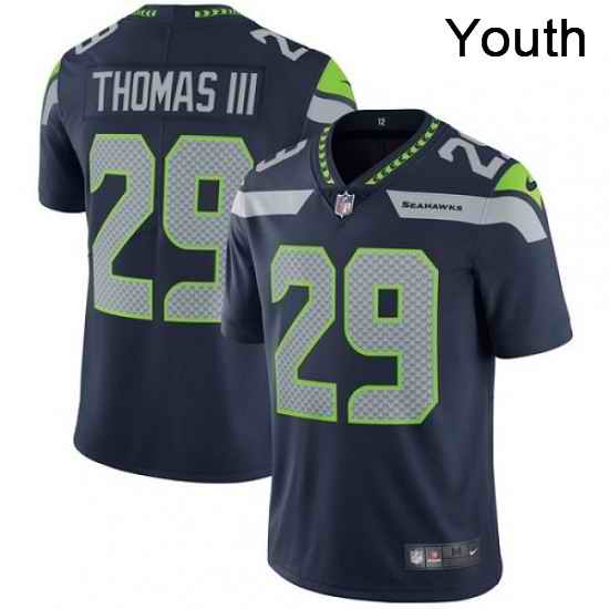 Youth Nike Seattle Seahawks 29 Earl Thomas III Elite Steel Blue Team Color NFL Jersey